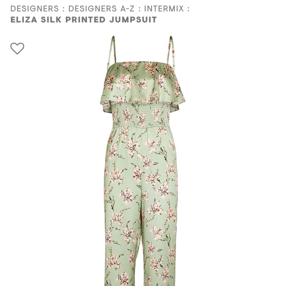 Intermix Eliza Silk Printed Jumpsuit